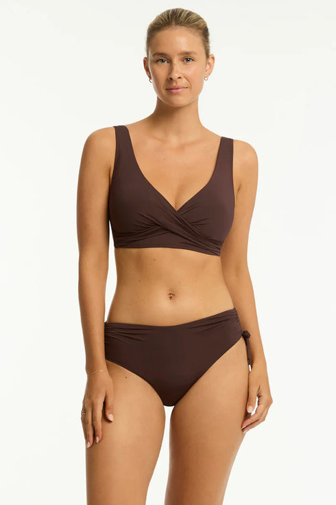 Sea Level Essentials Cross Front Bra Top